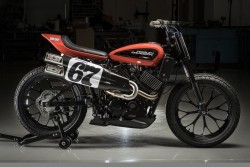 Photos of the new Harley Davidson 750 Flat track bike at Vince and Hines in Indianapolis Indiana on April 27th 2016.