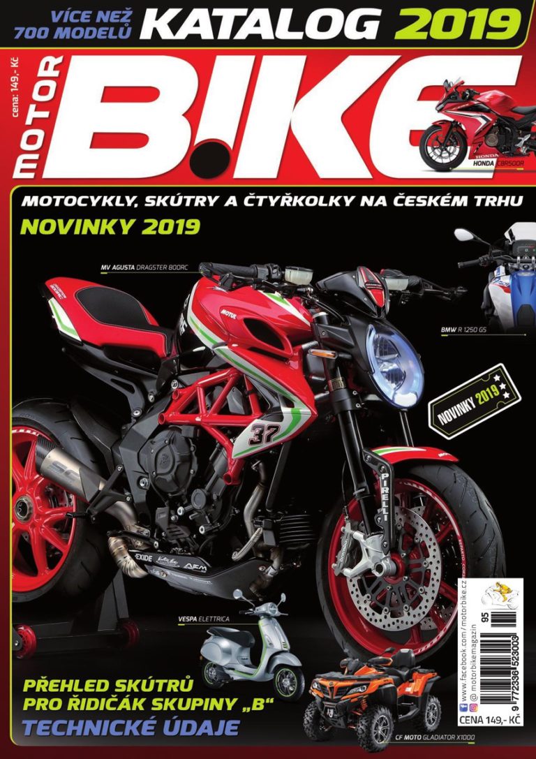 Motorbike Katalog motocyklů, skútrů a čtyřkolek 2019 Časopis Motorbike