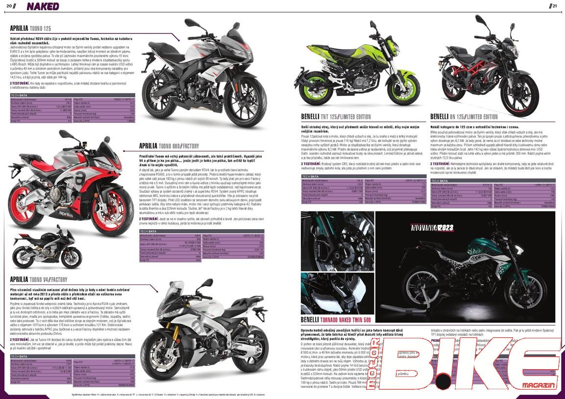 Motorbike Katalog motocyklů, skútrů a čtyřkolek 2023 Časopis Motorbike