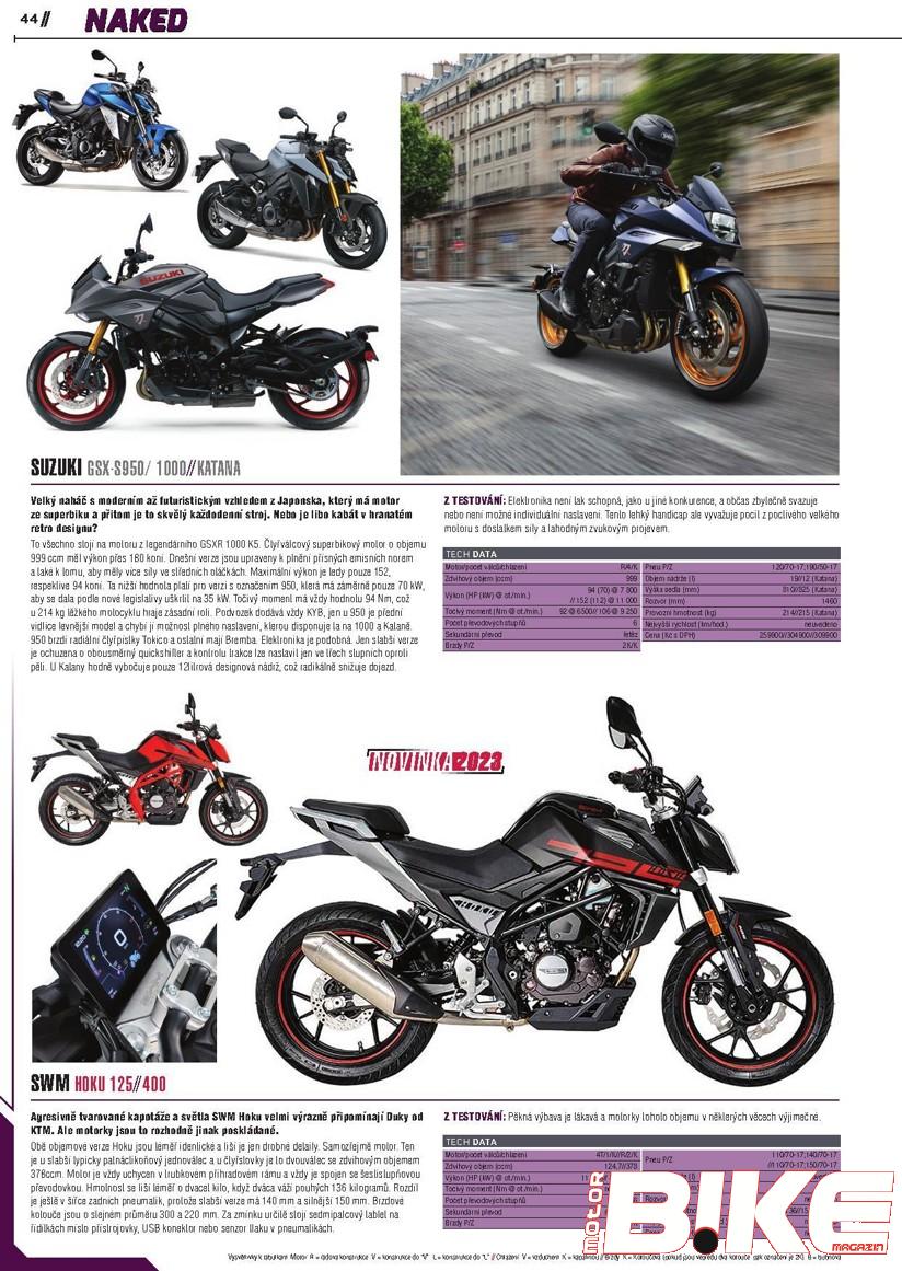 Motorbike Katalog motocyklů, skútrů a čtyřkolek 2023 Časopis Motorbike