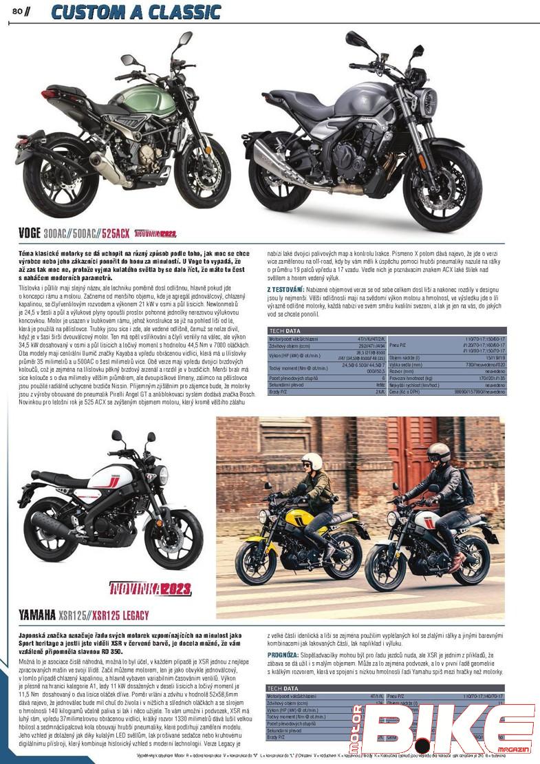 Motorbike Katalog motocyklů, skútrů a čtyřkolek 2023 Časopis Motorbike